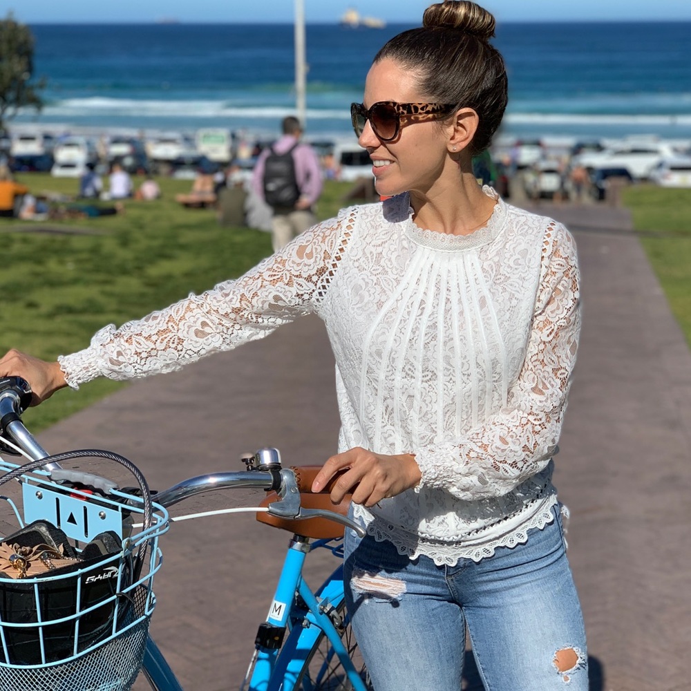 NWT Lace long sleeve blouse